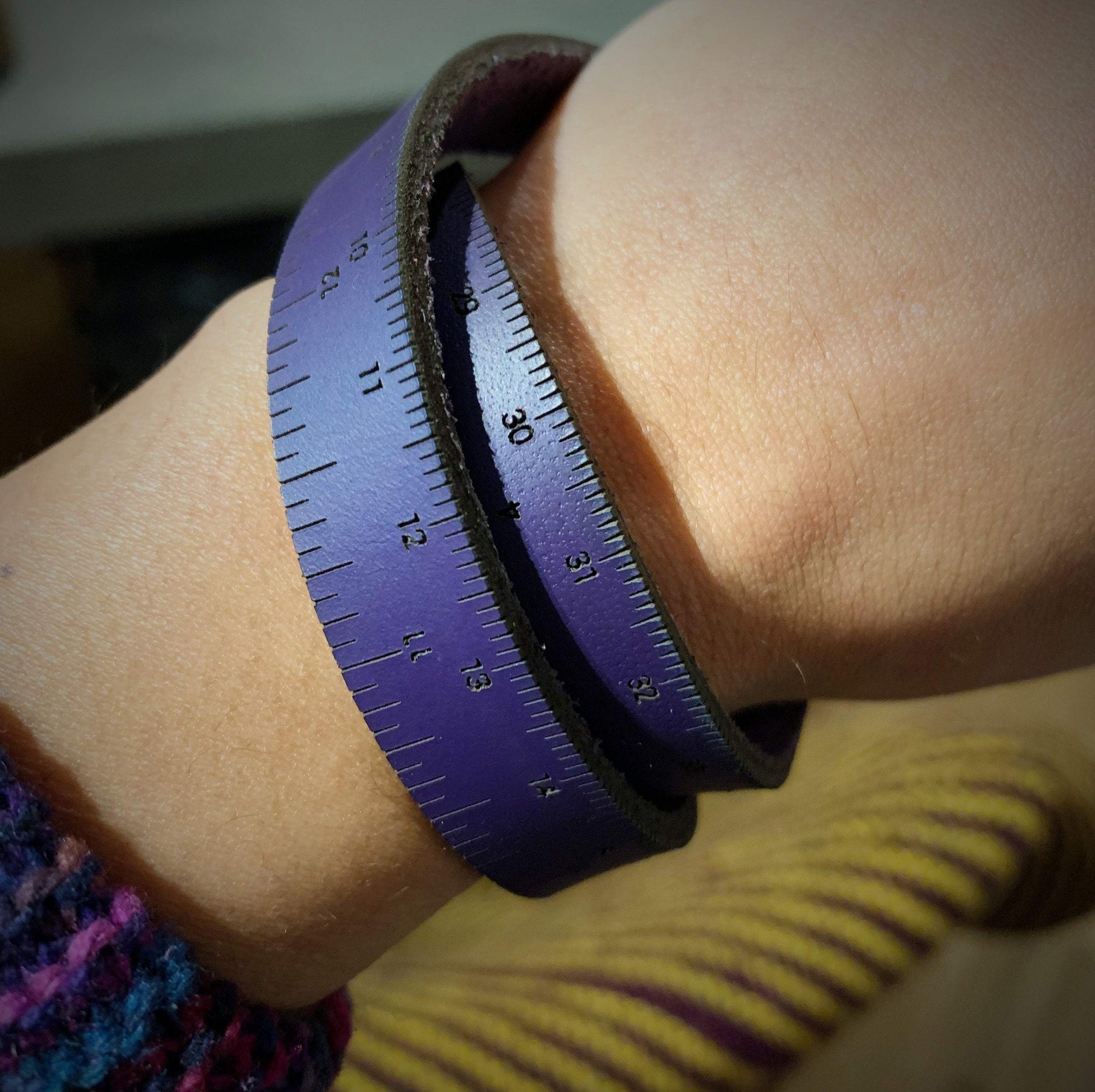 The Original Leather Wrist Ruler | Shop Now | Tribe Yarns, London ...